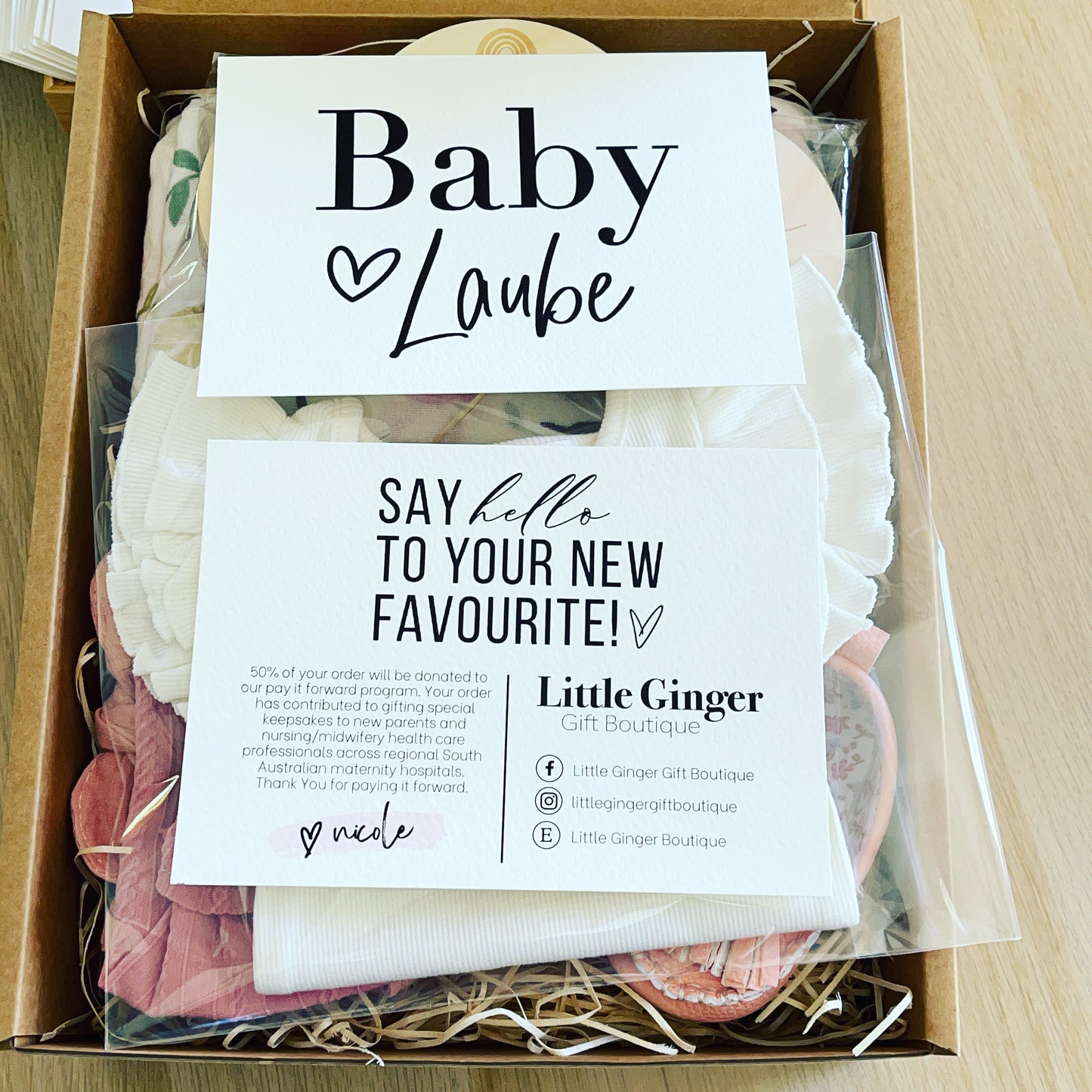 Personalised Newborn Girl Hamper