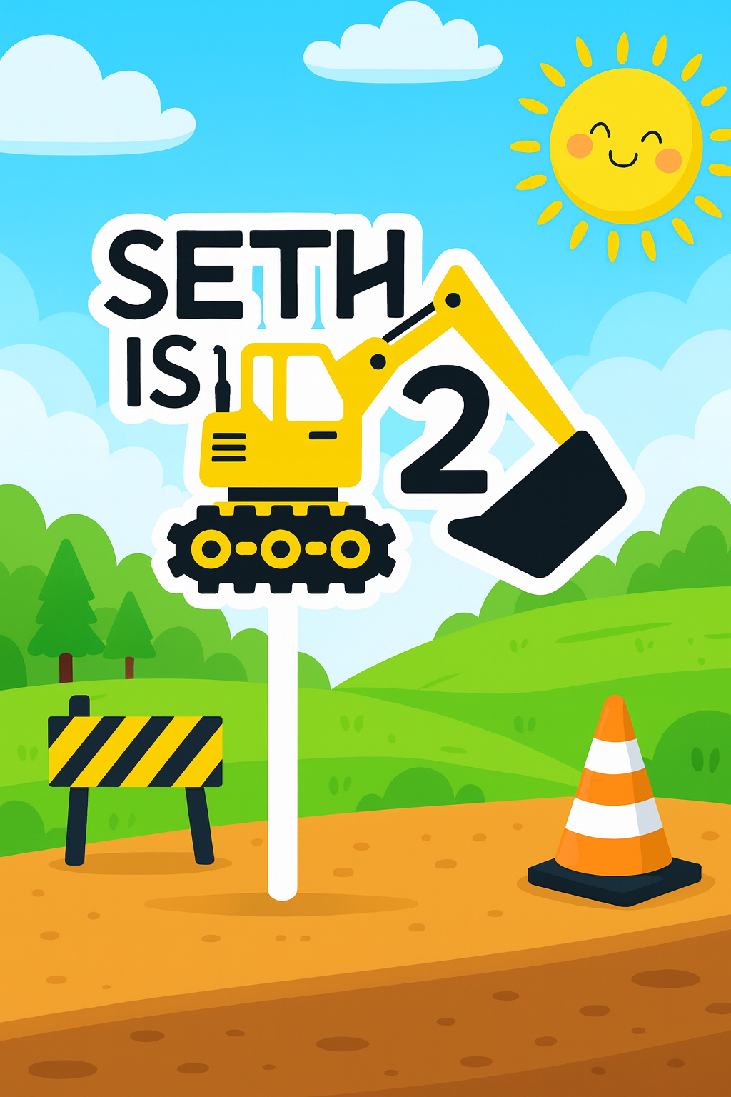 Excavator Cake Topper