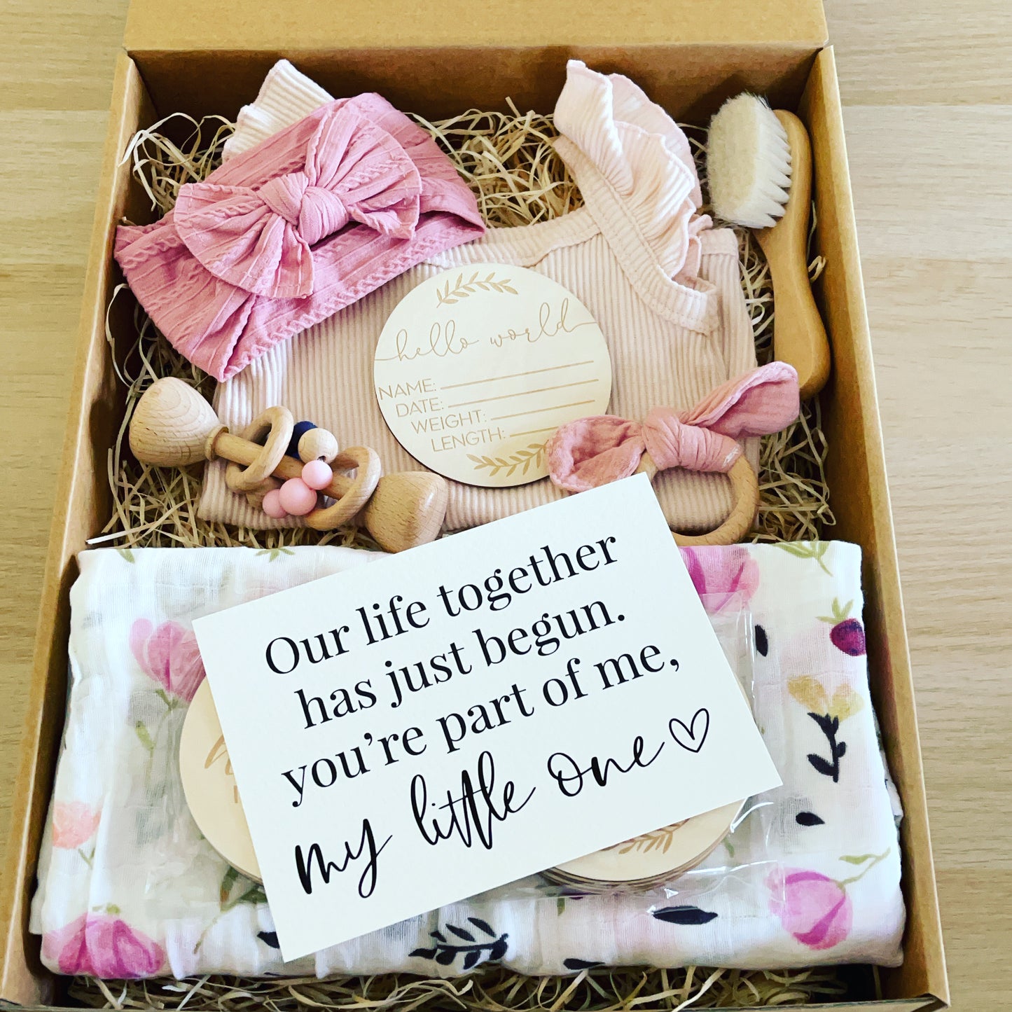 Personalised Newborn Girl Hamper