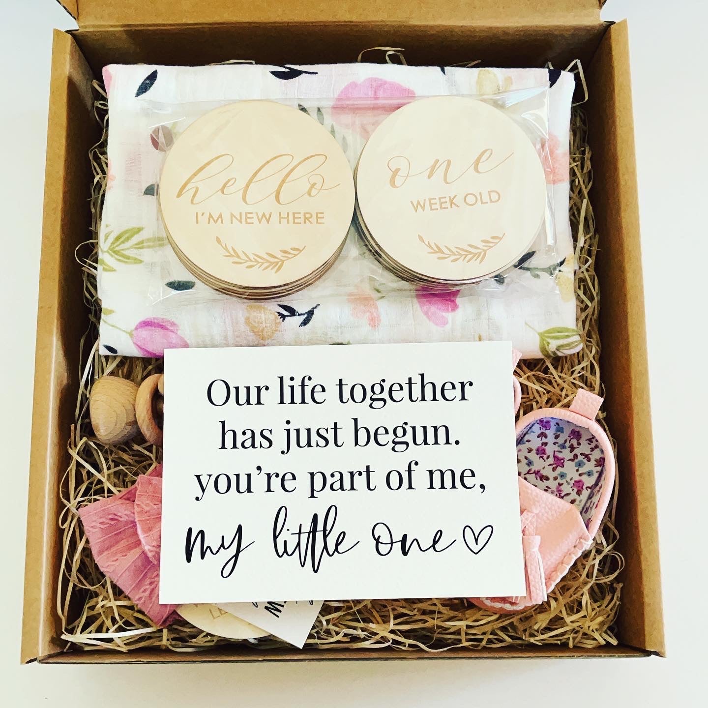 Personalised Newborn Girl Hamper