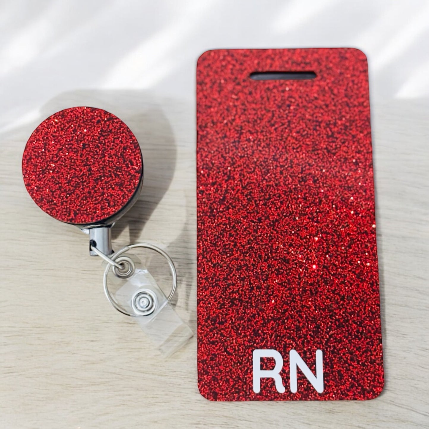 Acrylic Badge, Badge Reel, Buddy + Earring Complete Set