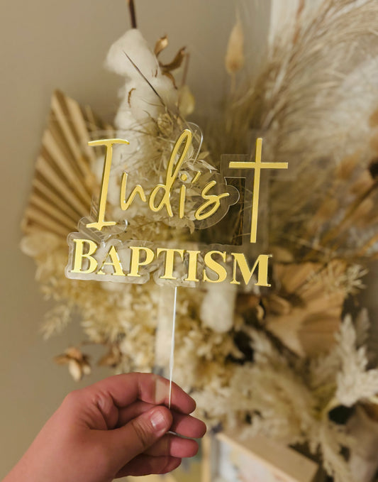 Baptism Cake Topper