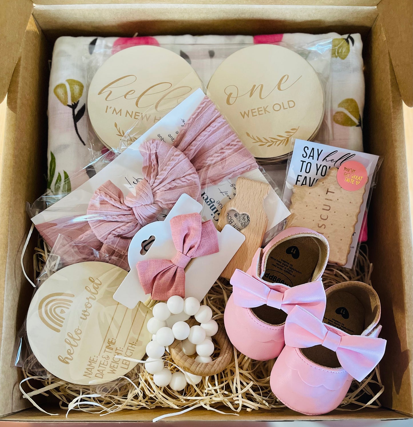Personalised Newborn Girl Hamper