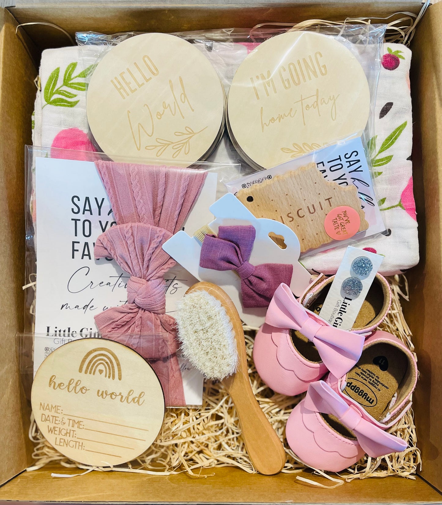 Personalised Newborn Girl Hamper