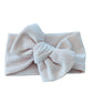 Cream Waffle Bow Newborn Head Band