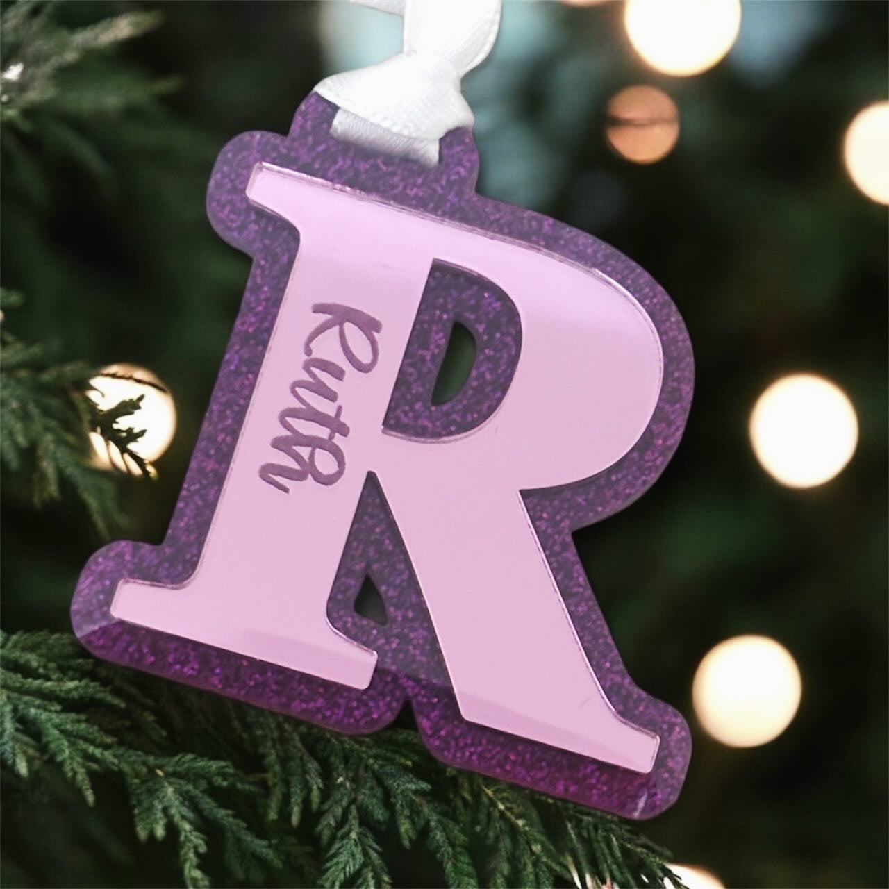 Custom Christmas Mirror Letter Ornaments