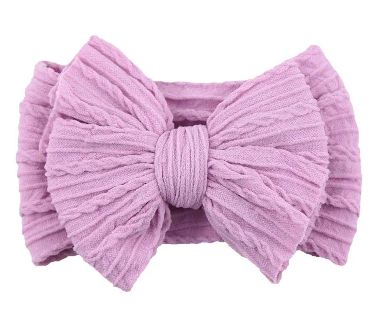 Lilac Big Knot Bow Newborn Head Band