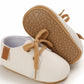 White Mock Leather Pre Walkers