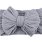 Grey Big Knot Bow Newborn Head Band