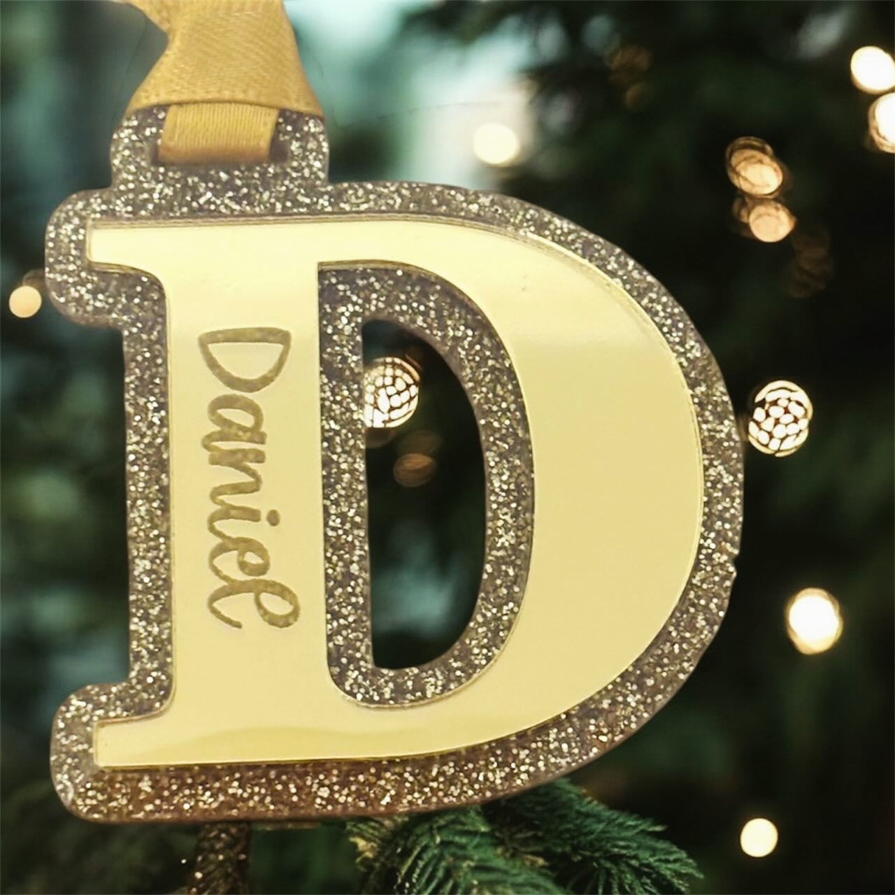 Custom Christmas Mirror Letter Ornaments
