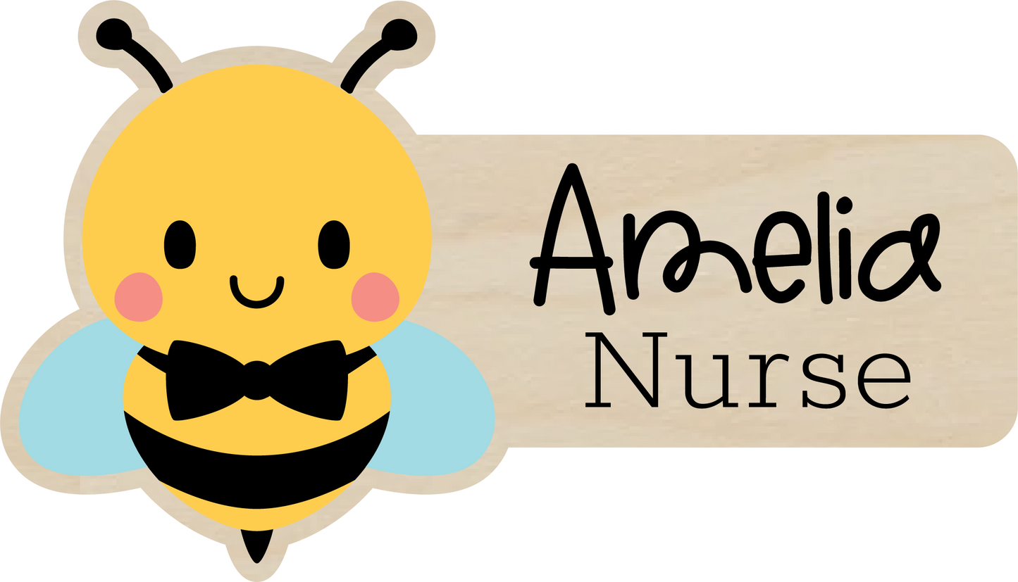 Bee Name Badge