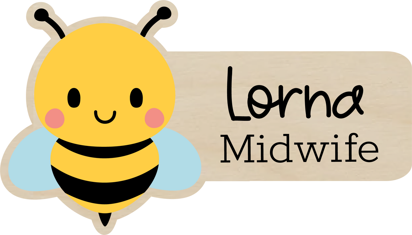 Bee Name Badge