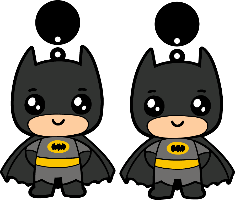 Batman Drop Earrings