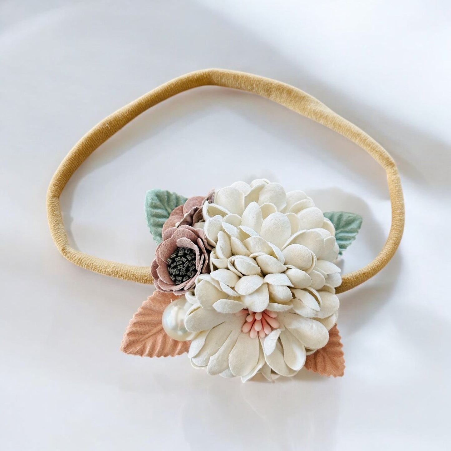 Handmade Floral Newborn Head Band