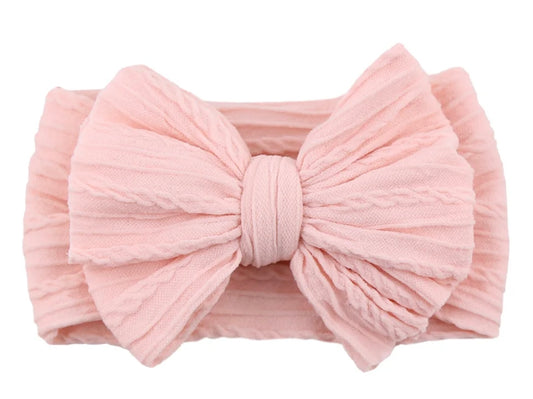 Light Pink Big Knot Bow Newborn Head Band