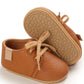 Brown Mock Leather Pre Walkers
