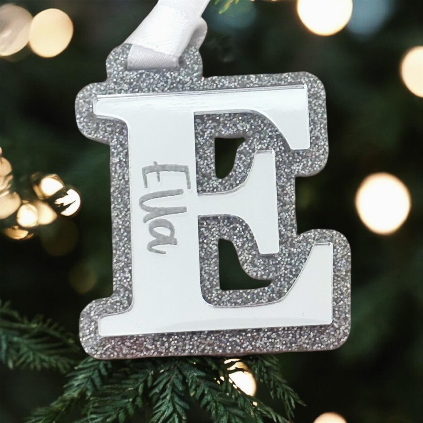 Custom Christmas Mirror Letter Ornaments