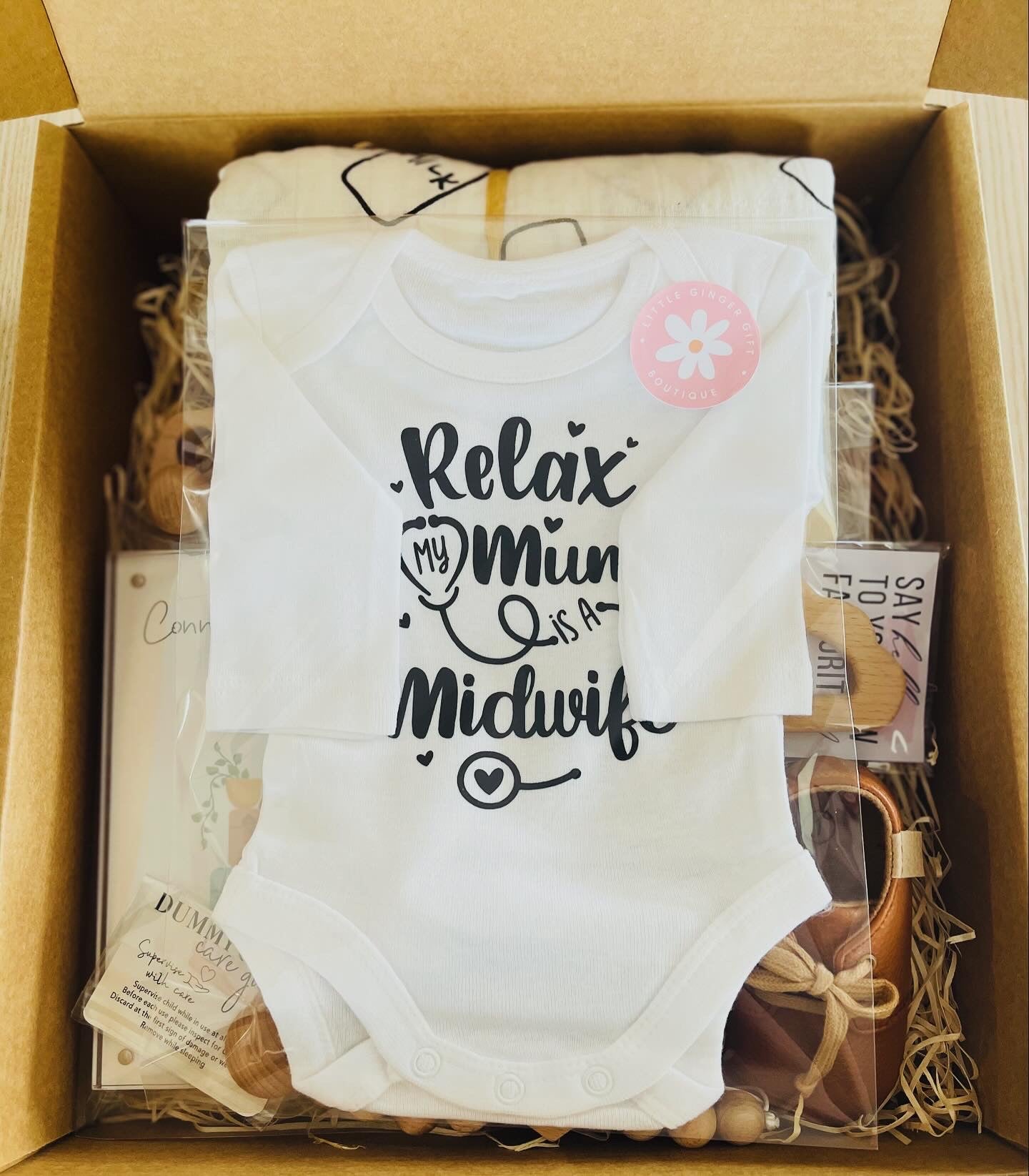 Relax My Mum is a Midwife -Personalised Newborn Onesie