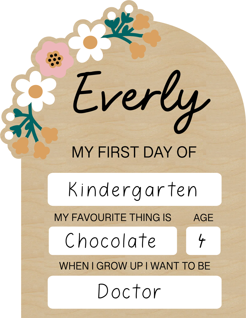 Floral Back To School Board