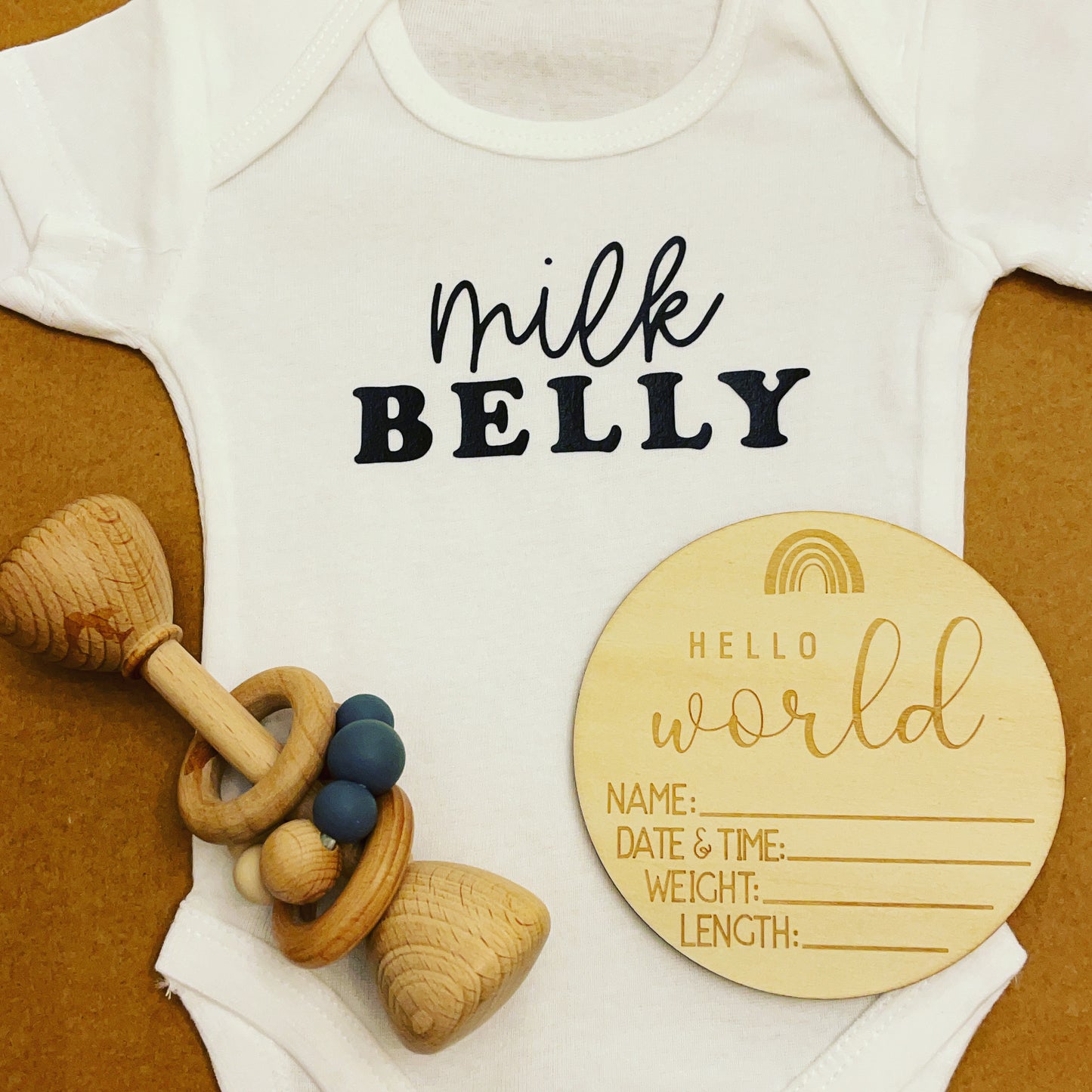 Milk Belly -Personalised Newborn Onesie