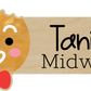 Gingerbread Man Personalised Acrylic + Birch Wood Name Badge