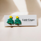 Christmas Tree Yellow Star - Christmas Stud earrings