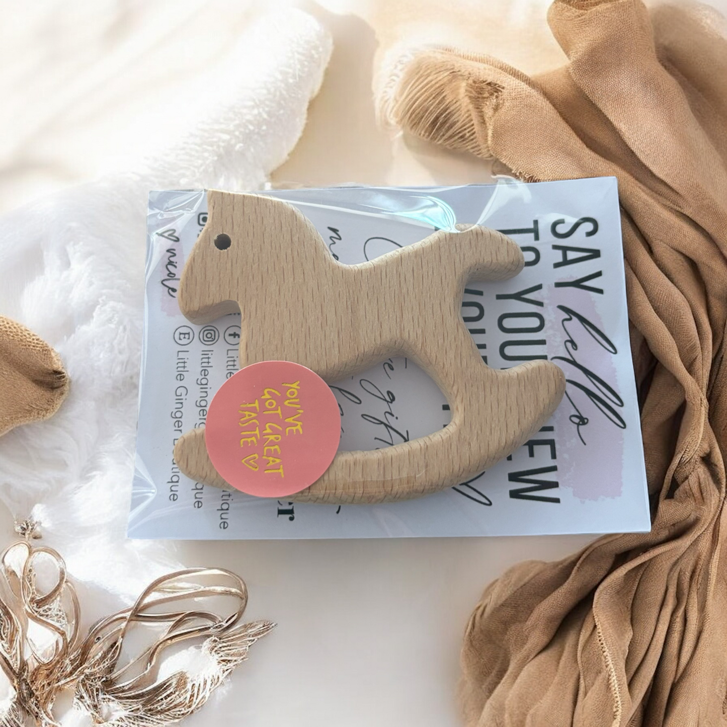 Rocking Horse Teether- Wood