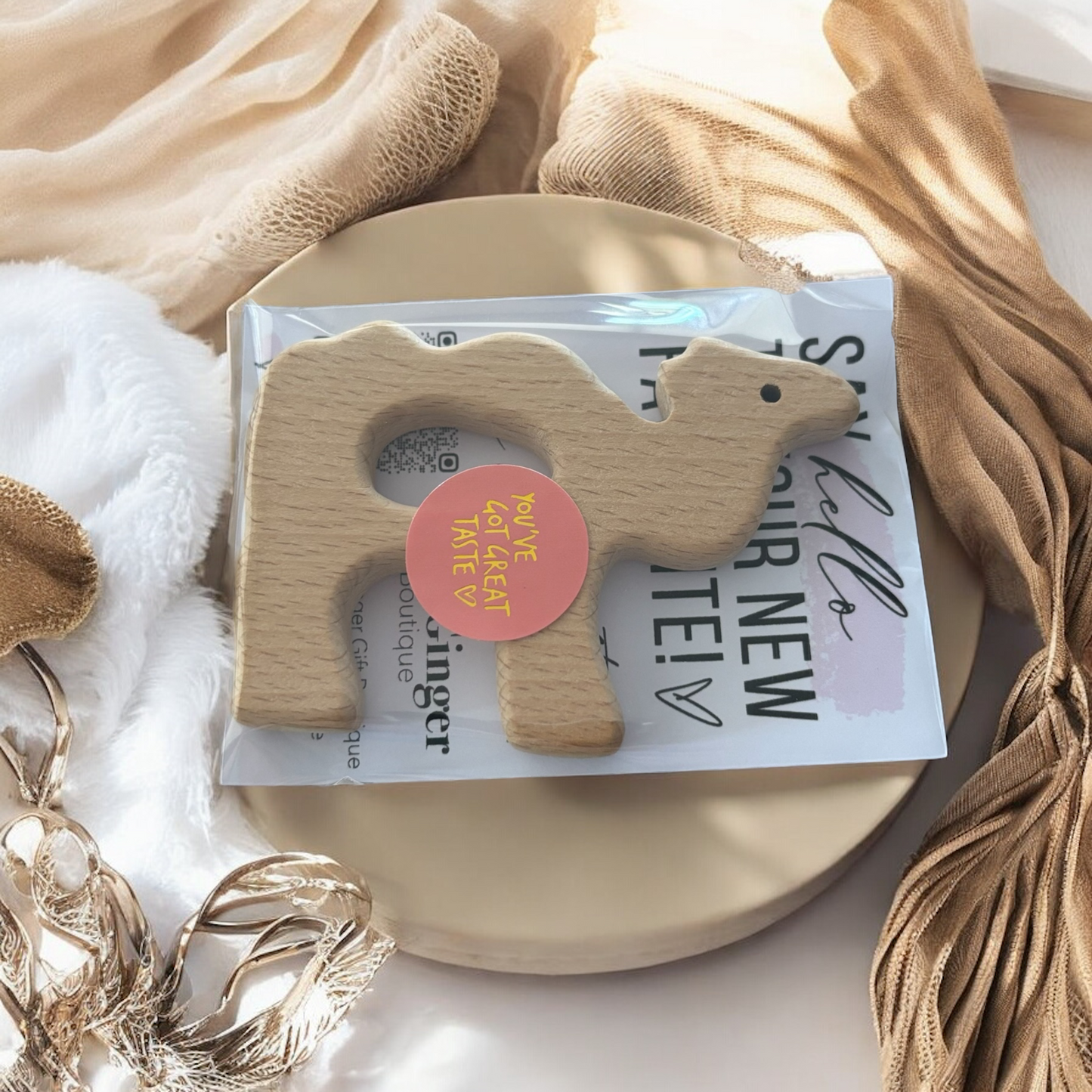 Camel Teether- Wood