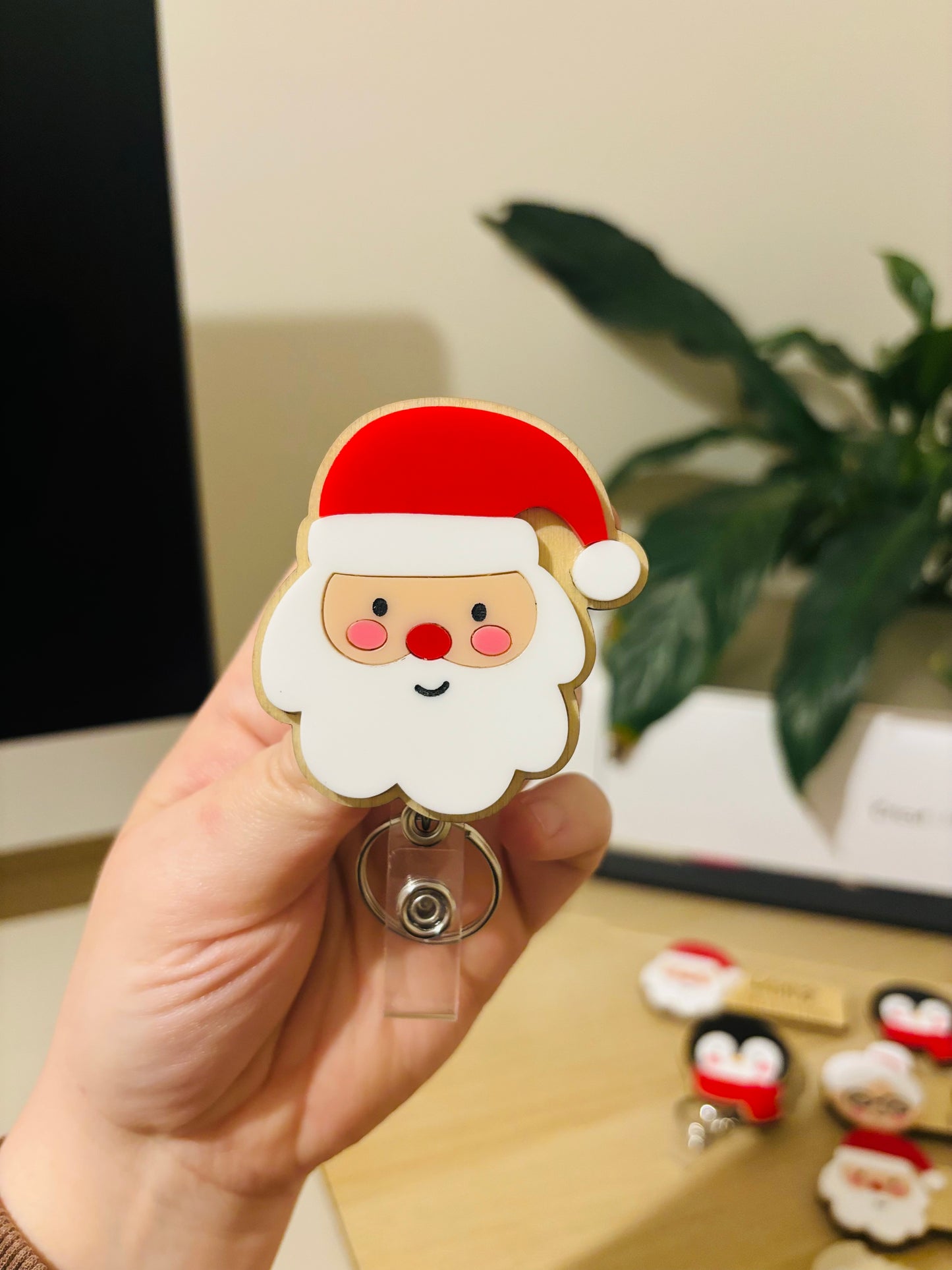 Custom Christmas Badge Reel + Name Plate