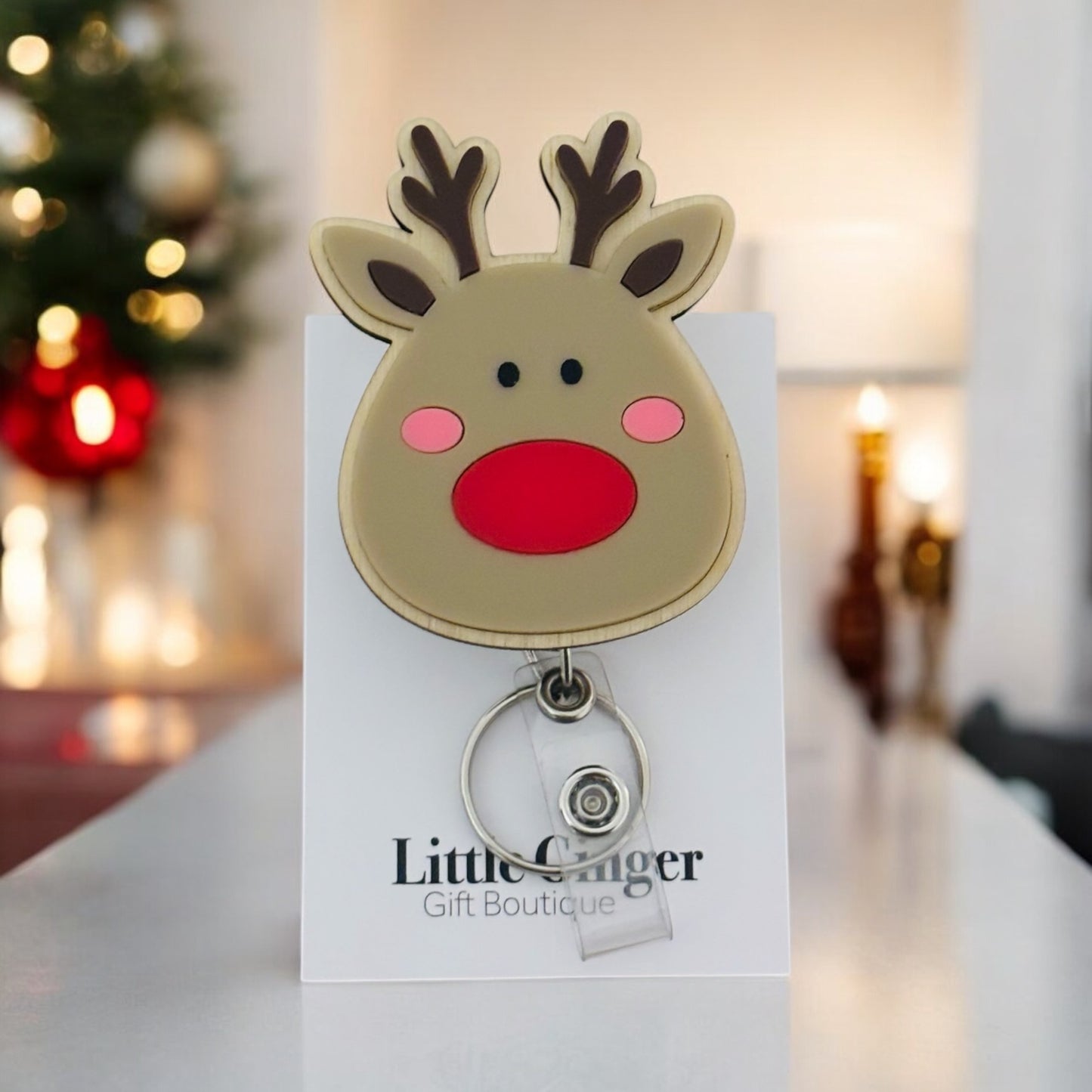 Custom Christmas Badge Reel + Name Plate