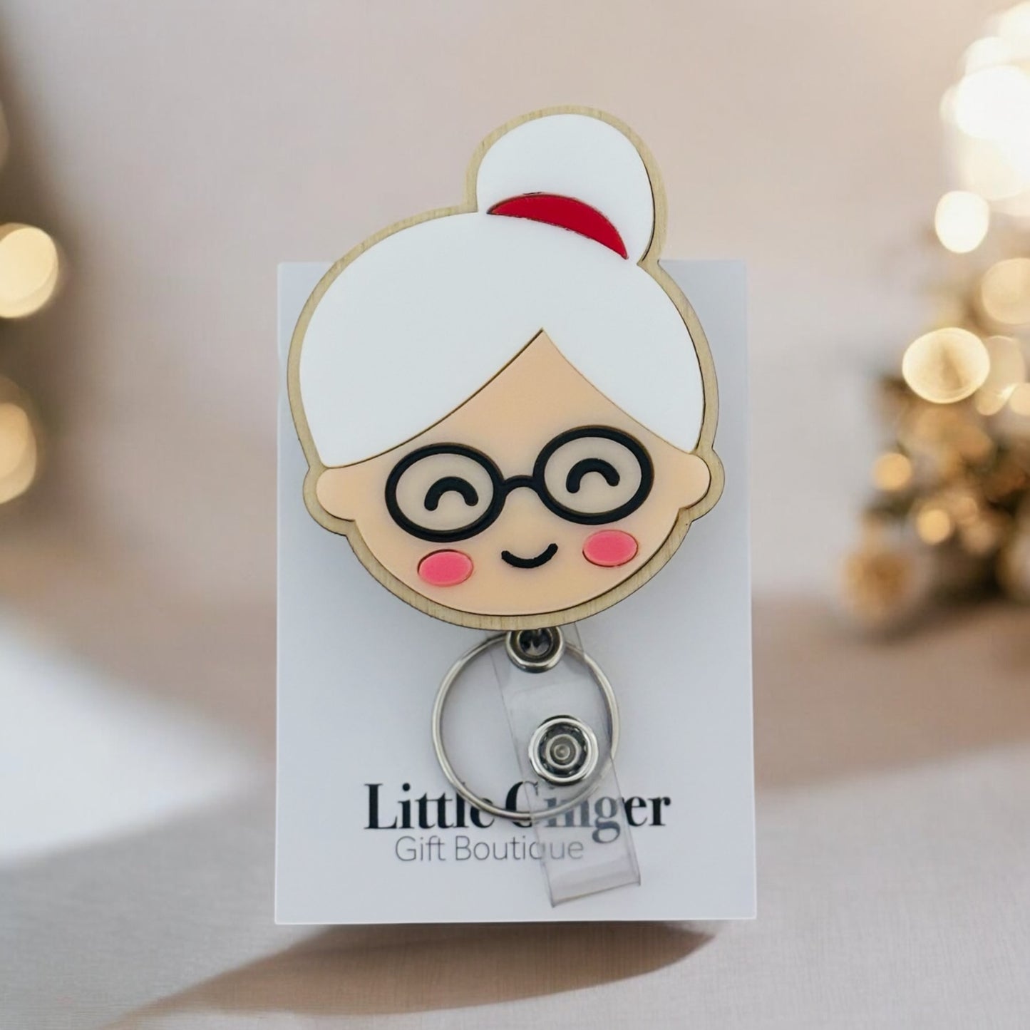 Custom Christmas Badge Reel + Name Plate