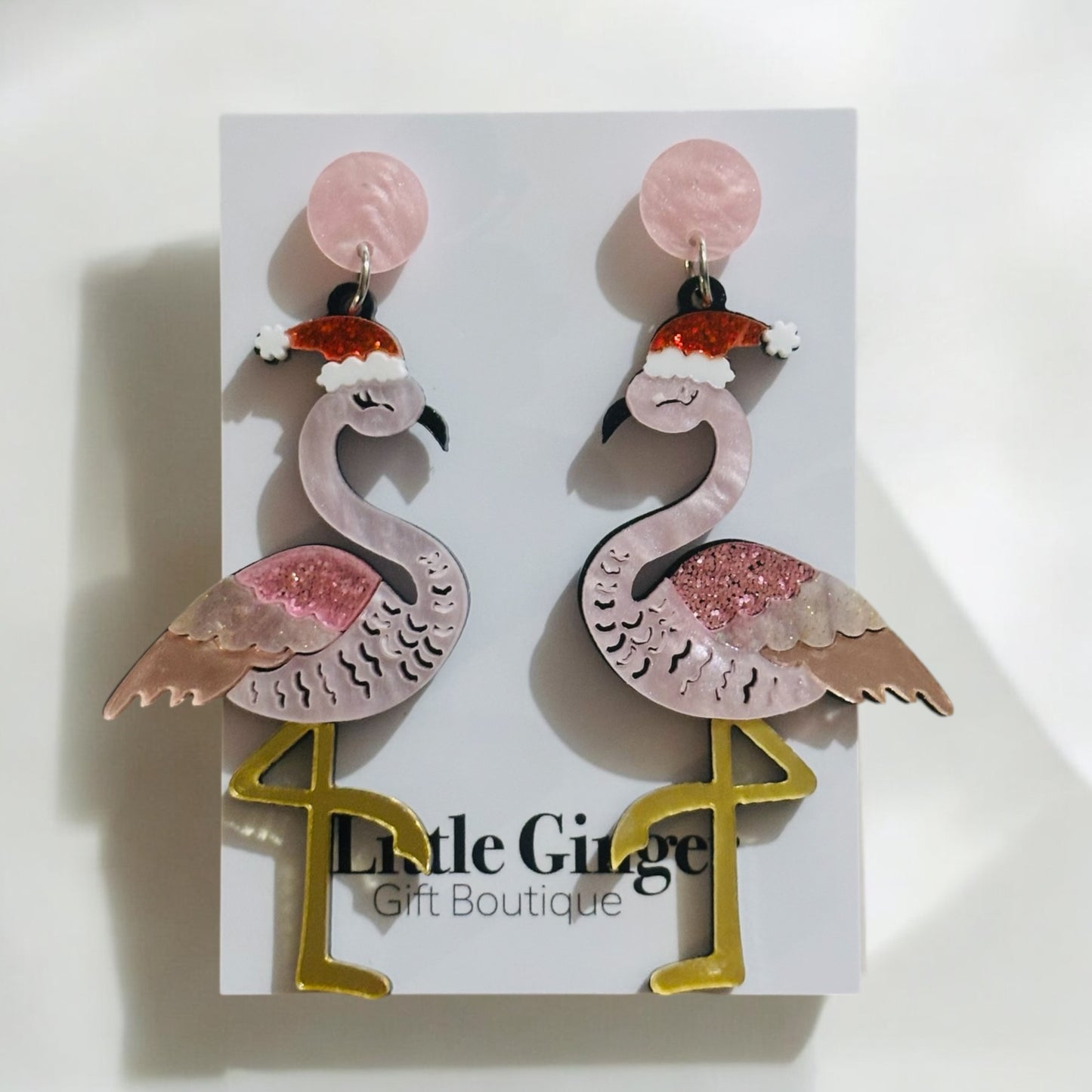 Flamingo- Christmas Earring Dangle