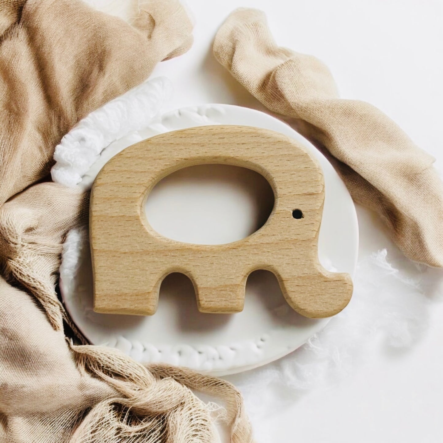 Elephant Teether- Wood