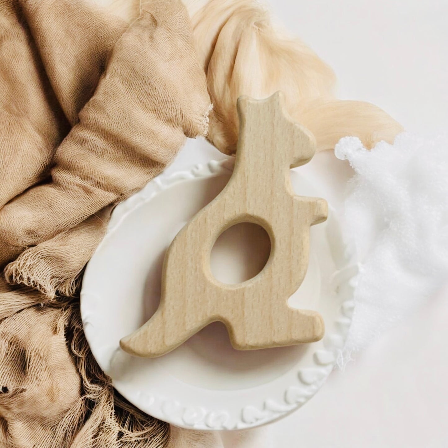 Kangaroo Teether- Wood