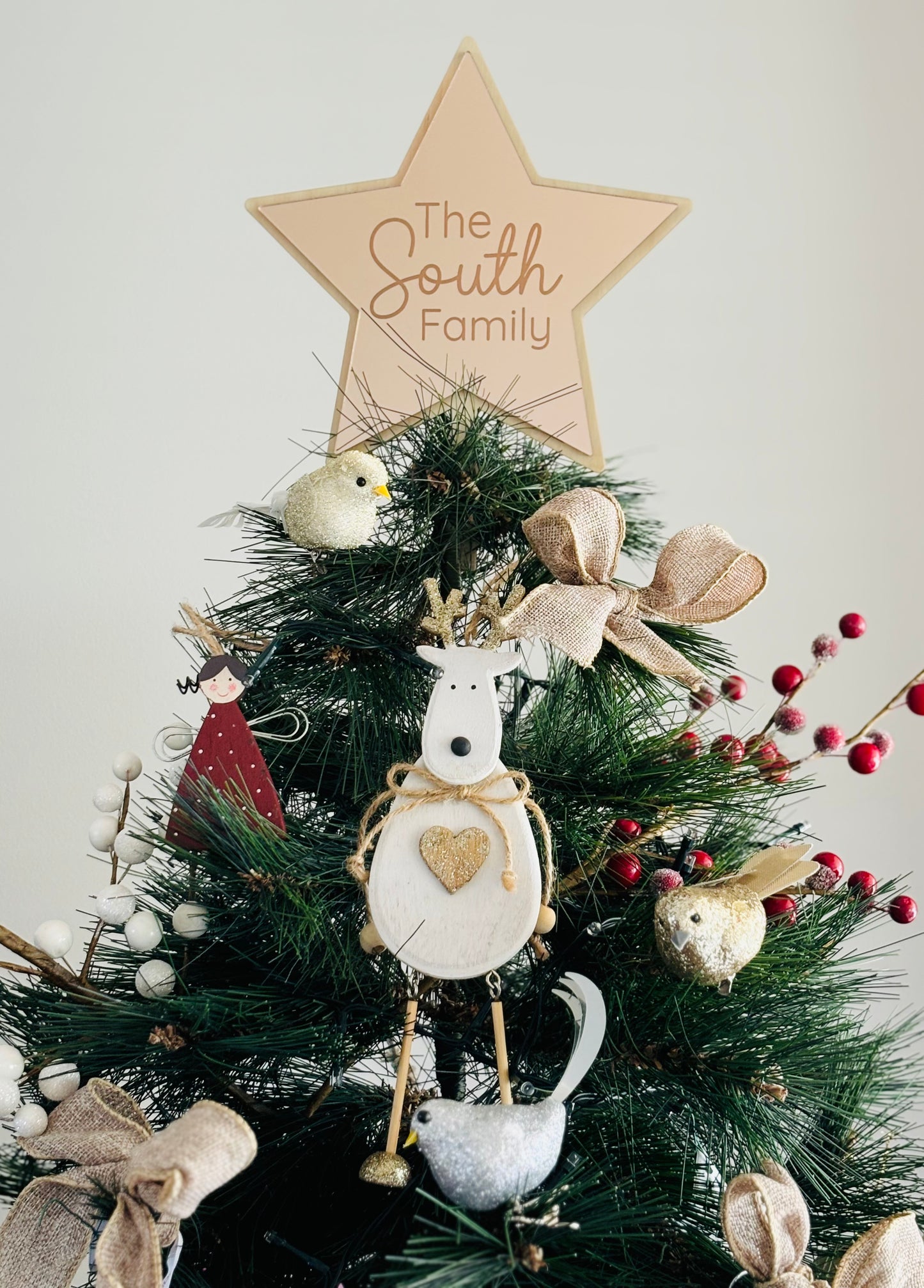 Personalised Family Star Christmas Tree Topper