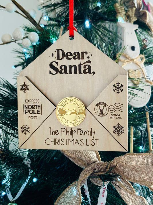 Letter to Santa Ornament-Personalised