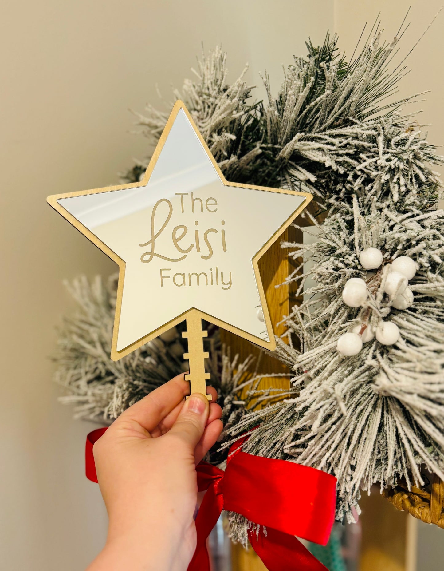 Personalised Family Star Christmas Tree Topper