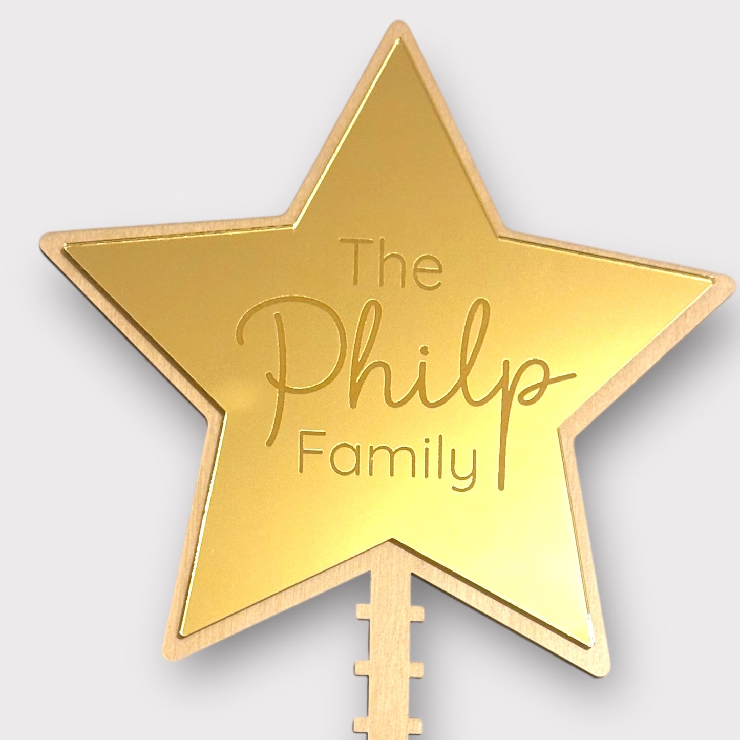 Personalised Family Star Christmas Tree Topper