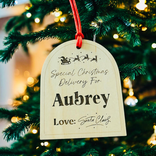 Personalised Wooden Present Tags From Santa