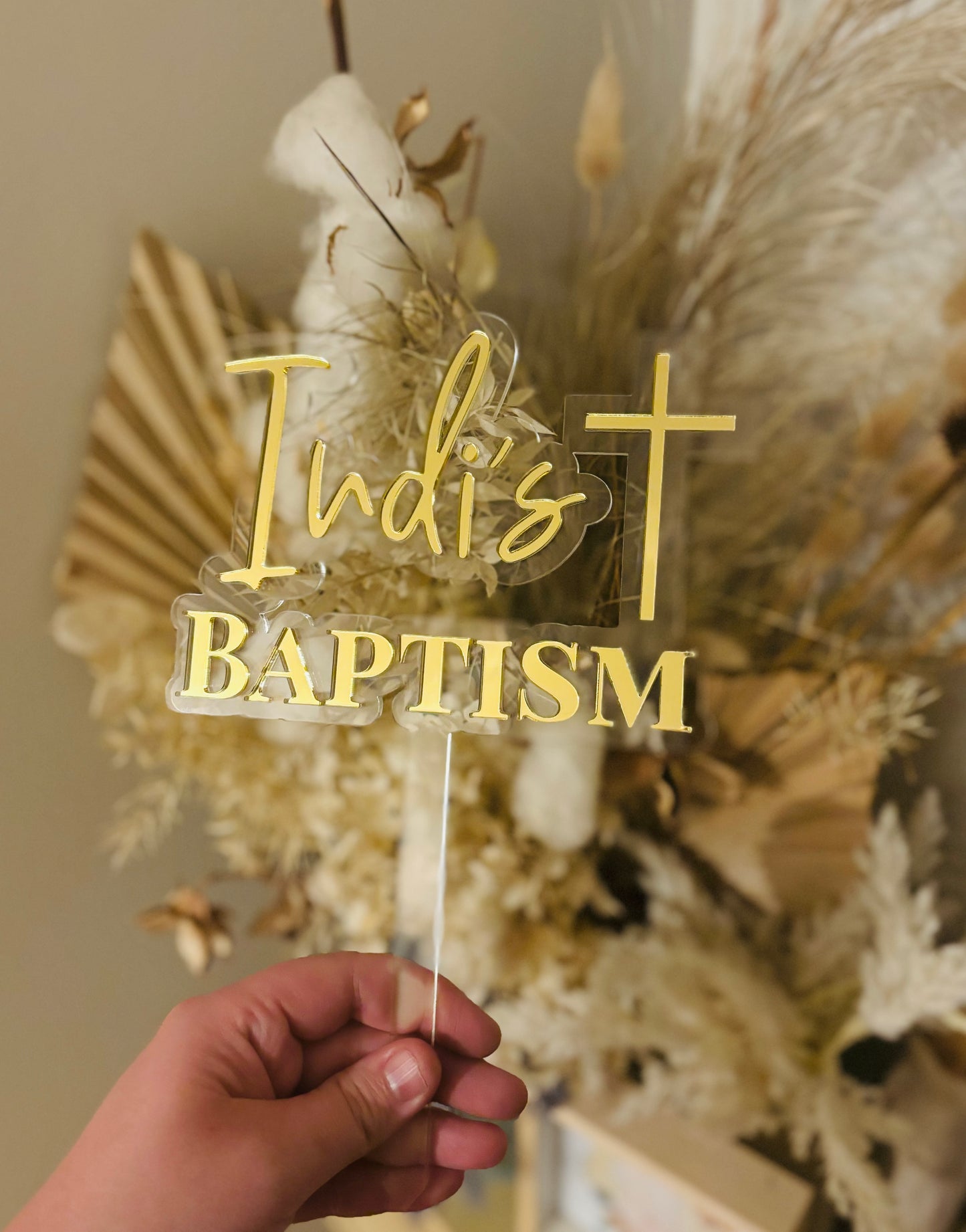 Baptism Cake Topper