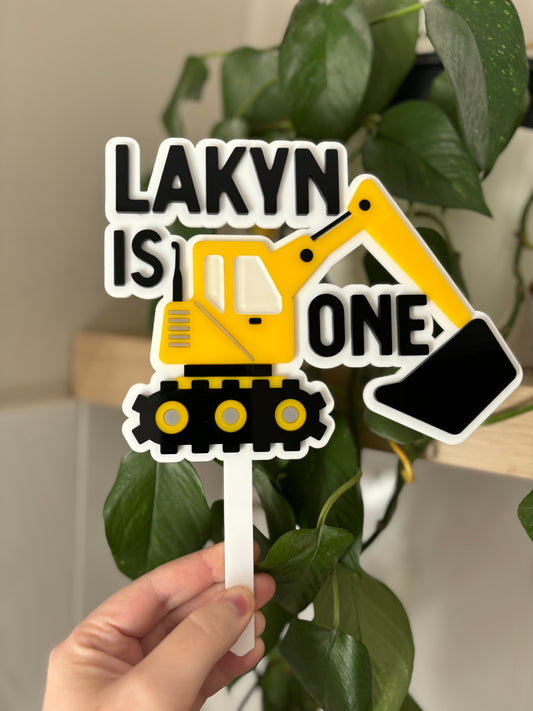 Excavator Cake Topper