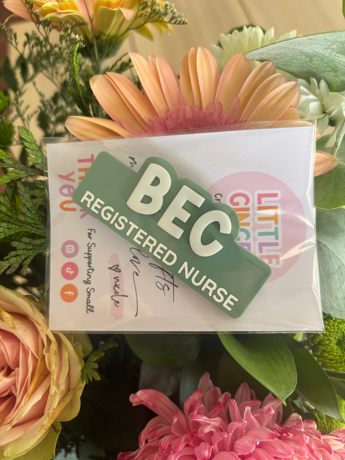 New Acrylic Name Badge -With Occupation