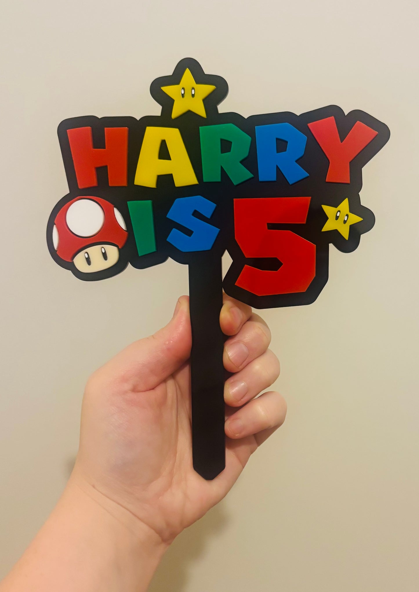 Mario Themed Cake Topper