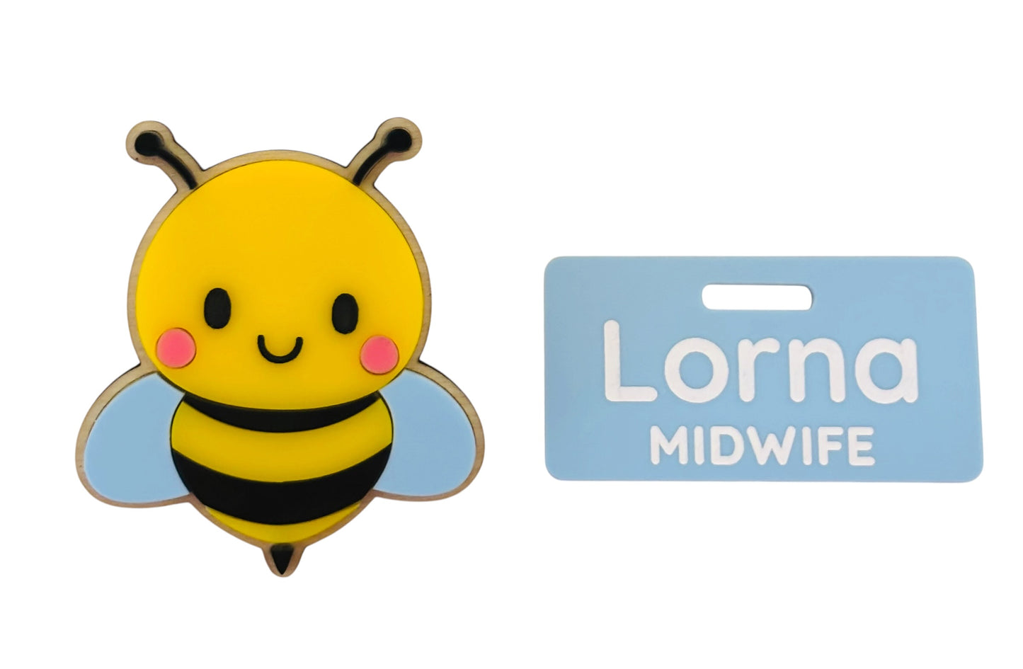 Bee Badge Reel + Name Plate Set