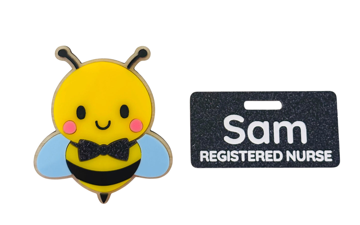 Bee Badge Reel + Name Plate Set