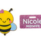 Bee Badge Reel + Name Plate Set