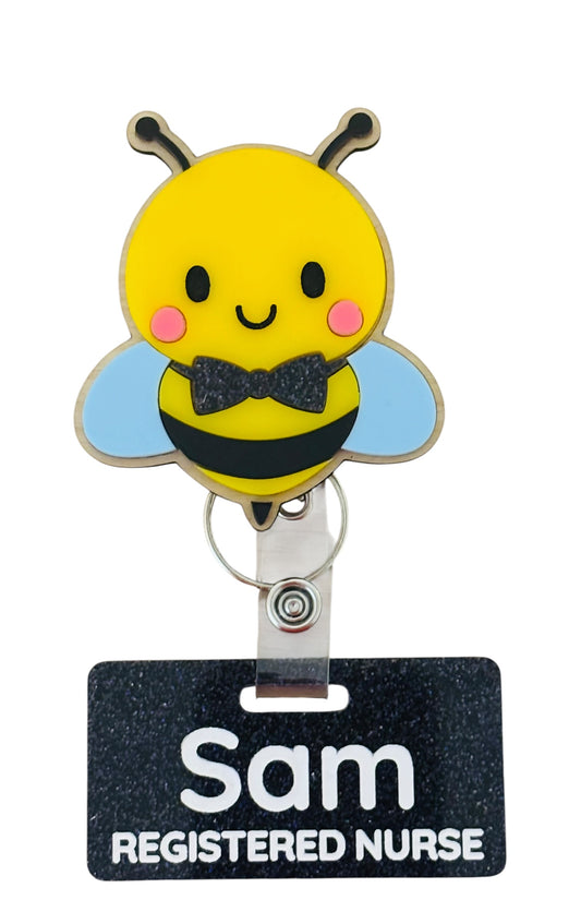 Bee Badge Reel + Name Plate Set