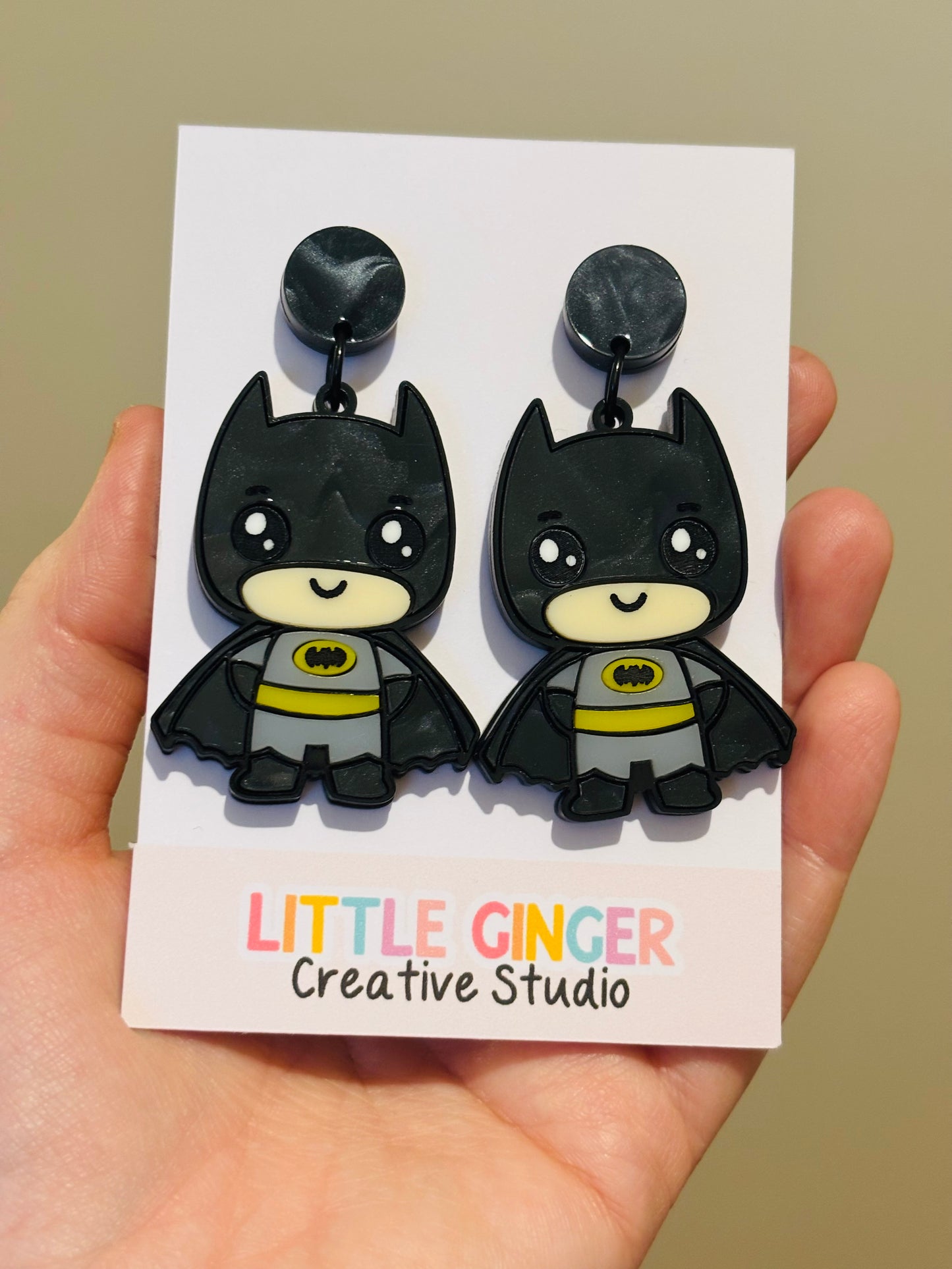 Batman Drop Earrings