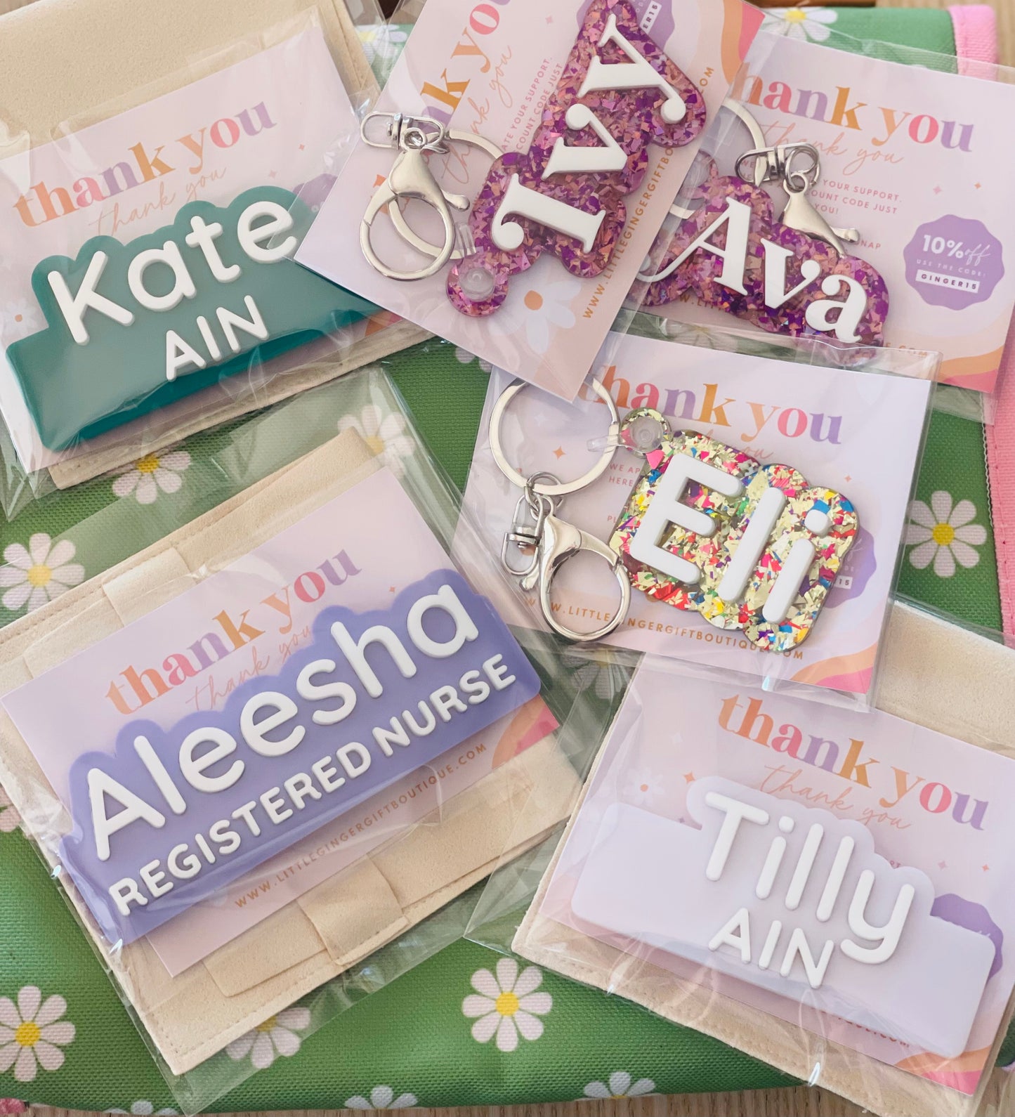 Acrylic Bag Tag- Fancy Font