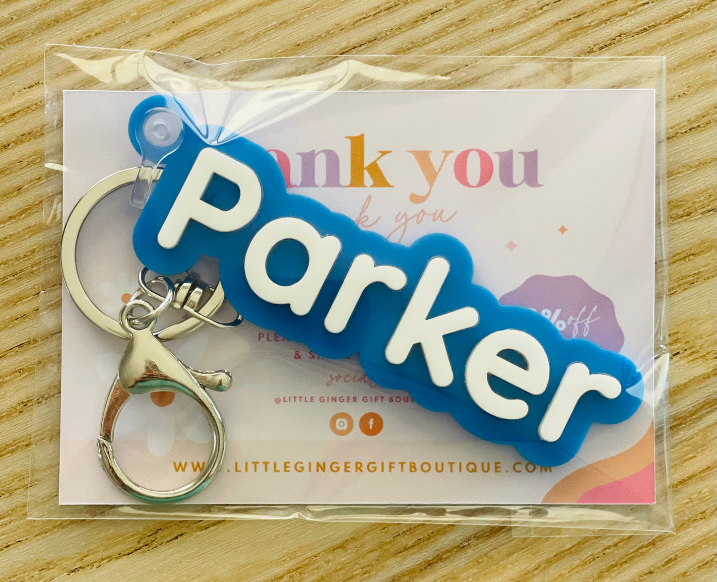 Acrylic Bag Tag- Fancy Font